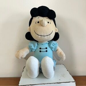 Peanuts 13" Lucy Plush Stuffed Doll Toy Camp Snoopy Cedar Fair Blue Dress 2022